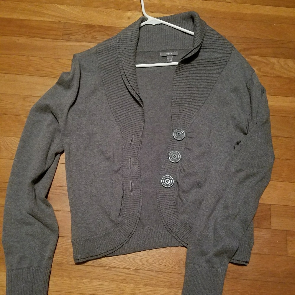 Gray cardigan
